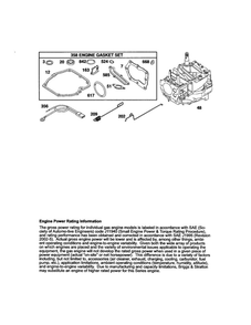 Short Block Diagram and Parts List for 122T02-3824-B3  Briggs and Stratton Engine